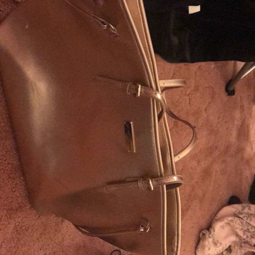 Pale gold tote bag